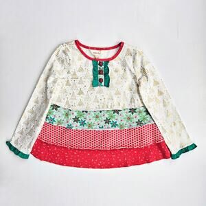 Matilda Jane Yuletide Memories Holiday Tunic Top Size 6